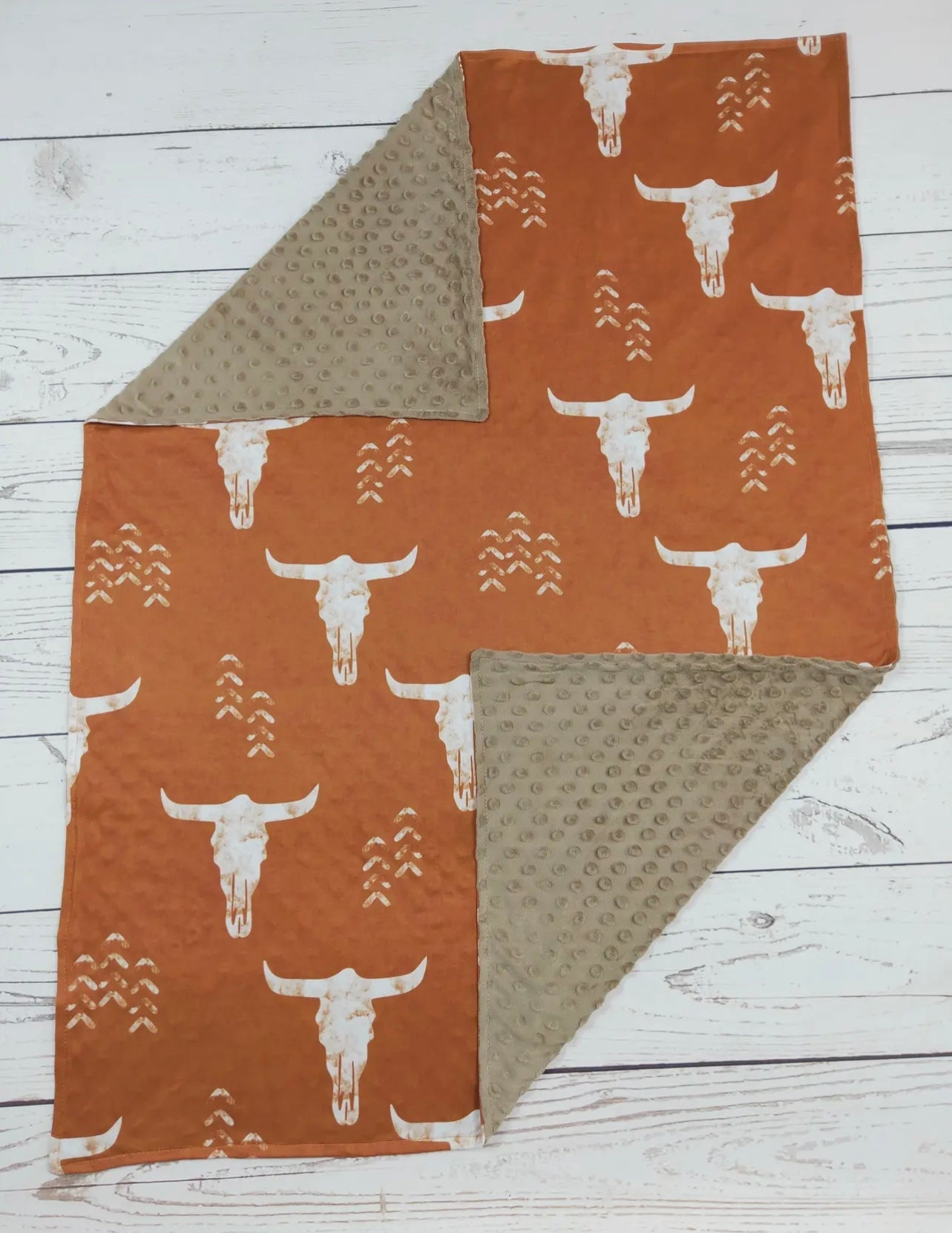 Baby Western Cow Skull Blanket