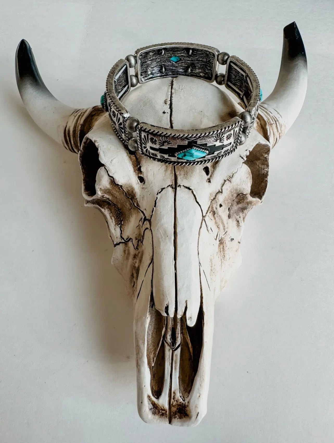 Western Aztec Stone Stretch Bracelet