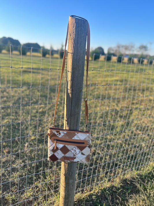 Boho Luxe Crossbody Leather Cowhide Purse