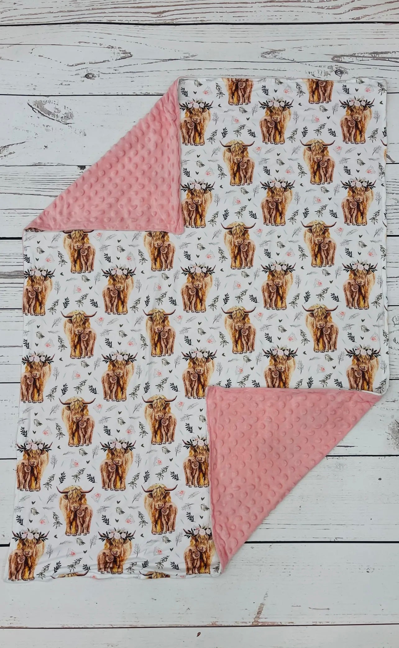 Baby Highland Cow Print Blanket
