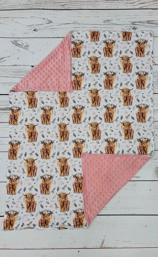 Baby Highland Cow Print Blanket