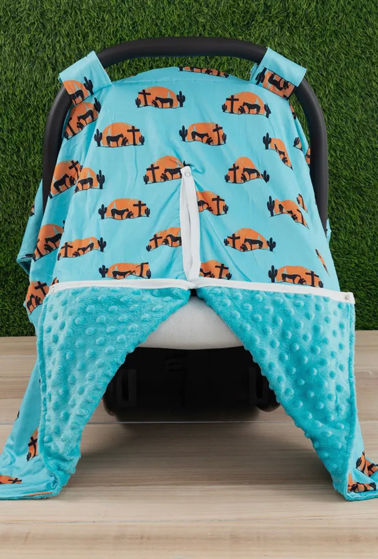 Cowboy Praying Printed Car Seat Cover