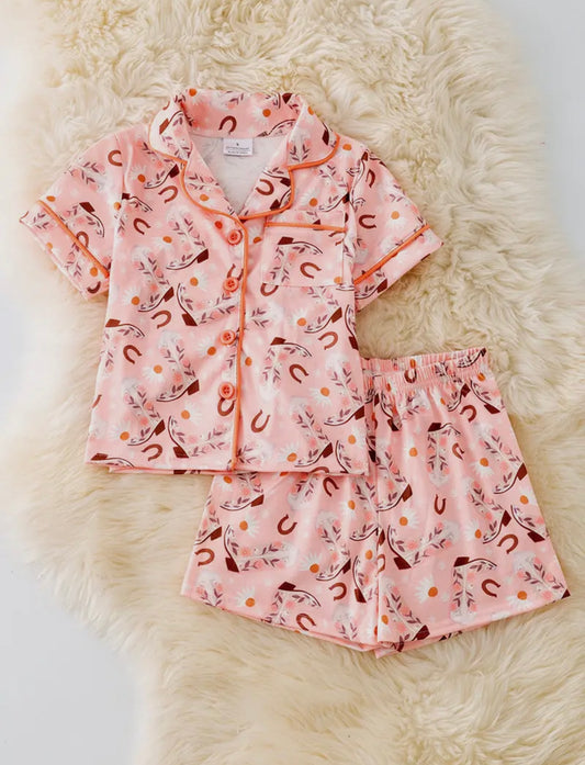 Women Horseshoe, Daisy and Cowgirl Boot Printed Pjs