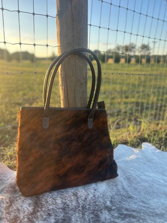 Dark Brindle Cowhide Purse