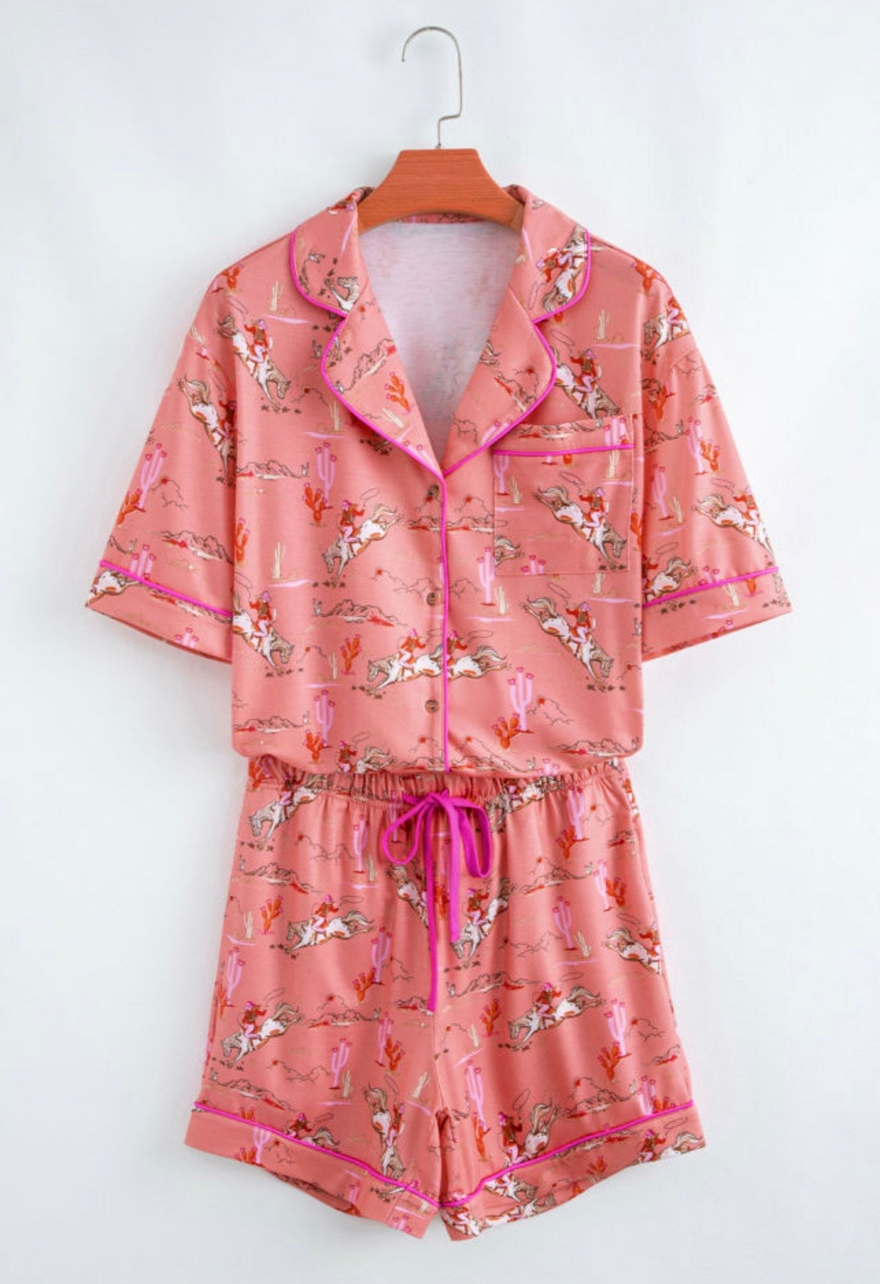 Blossom Cowgirl Country Print Pajama Set
